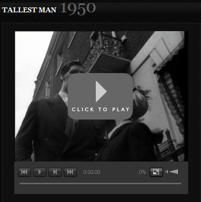 Ted Evans: The world's tallest man 1950